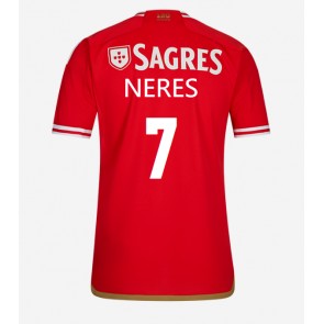 Benfica David Neres #7 Koszulka Podstawowych 2023-24 Krótki Rękaw